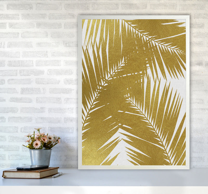 Palm Leaf Gold III Print By Orara Studio, Framed Botanical & Nature Art Print A1 Oak Frame
