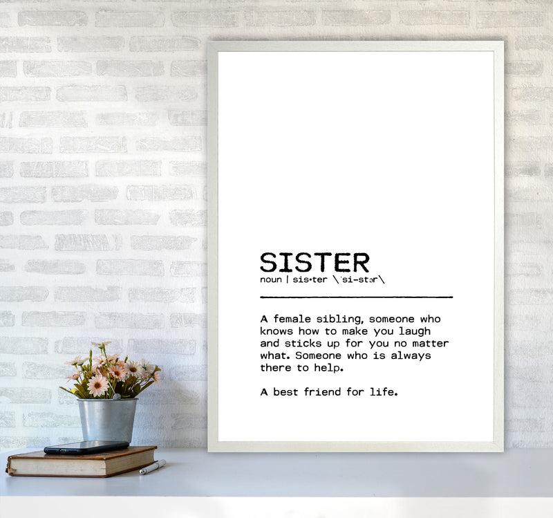 Sister Best Friend Definition Quote Print By Orara Studio A1 Oak Frame