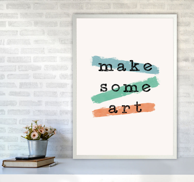 Make Some Art Quote Art Print by Orara Studio A1 Oak Frame
