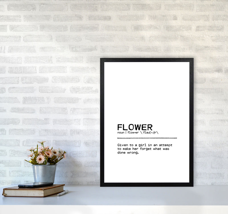 Flower Forget Definition Quote Print By Orara Studio A2 White Frame