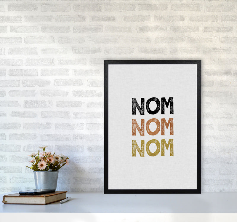 Nom Nom Nom Print By Orara Studio, Framed Kitchen Wall Art A2 White Frame