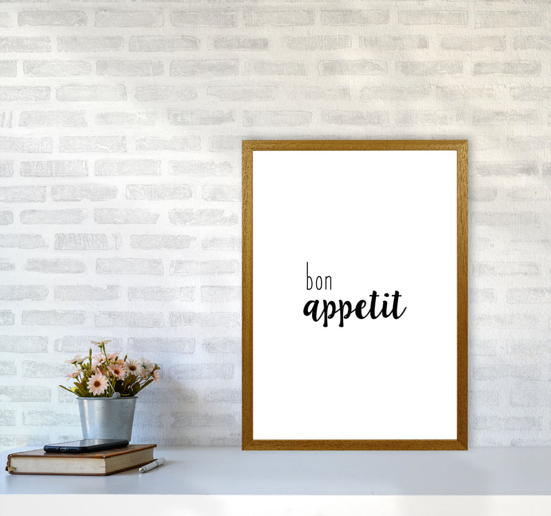 Bon Appetit Food Quote Print By Orara Studio, Framed Kitchen Wall Art A2 Print Only
