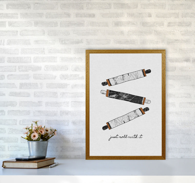 Just Roll With It Print By Orara Studio, Framed Kitchen Wall Art A2 Print Only