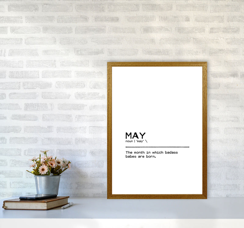 May Badass Definition Quote Print By Orara Studio A2 Print Only