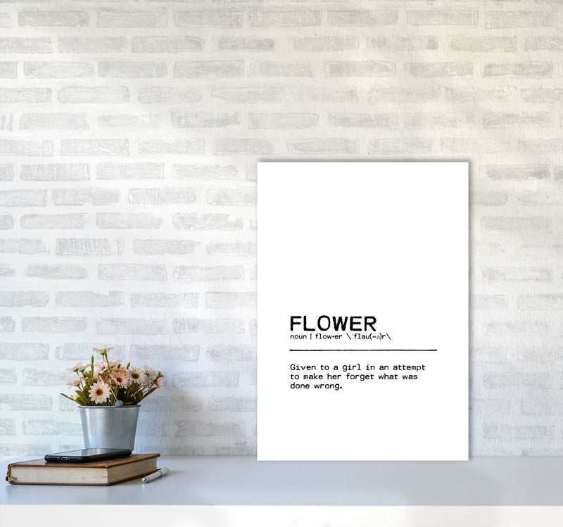 Flower Forget Definition Quote Print By Orara Studio A2 Black Frame