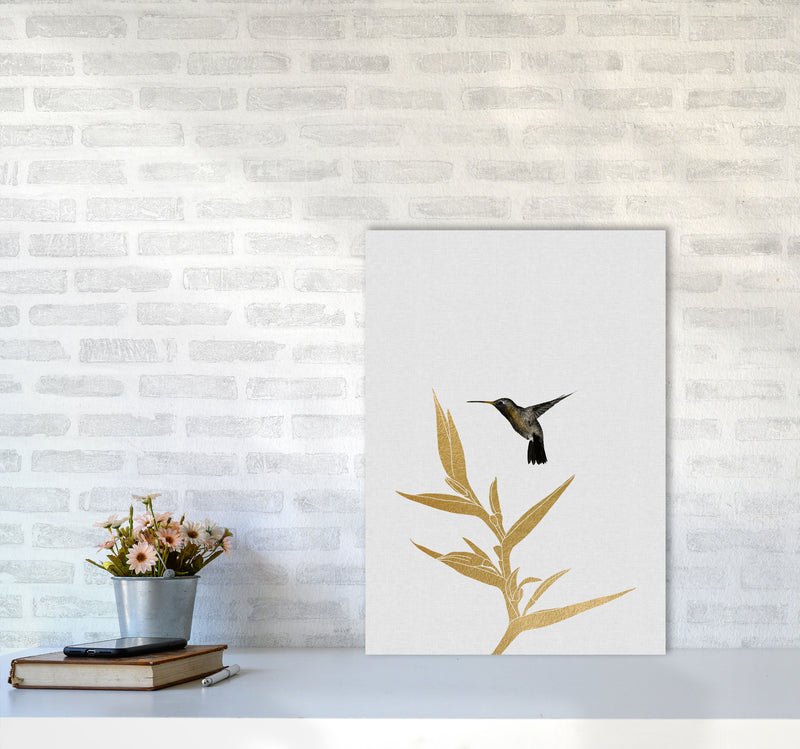 Hummingbird & Flower II Print By Orara Studio A2 Black Frame