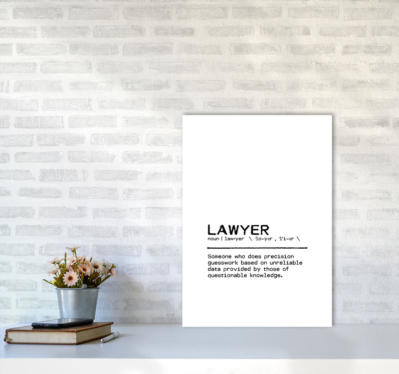 Lawyer Questionable Definition Quote Print By Orara Studio A2 Black Frame