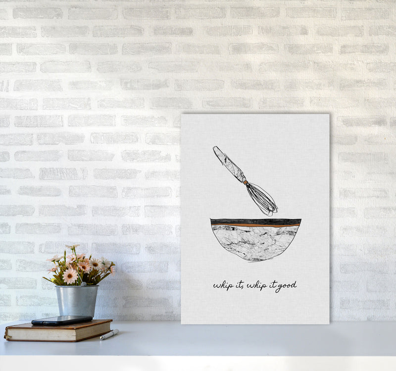 Whip It Good Print By Orara Studio, Framed Kitchen Wall Art A2 Black Frame