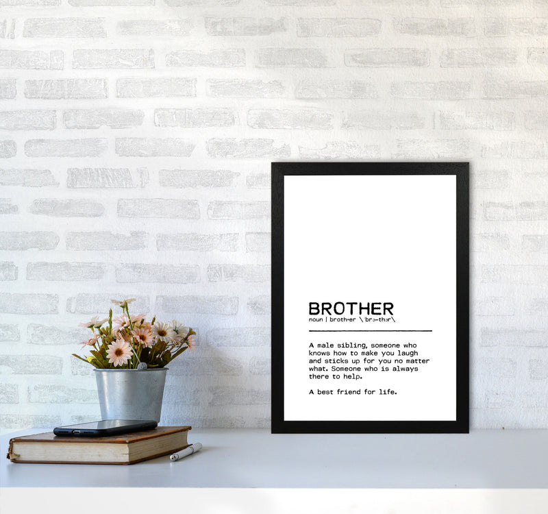 Brother Best Friend Definition Quote Print By Orara Studio A3 White Frame