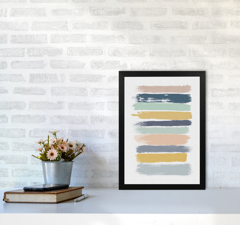 Pastel Stripes Print By Orara Studio A3 White Frame
