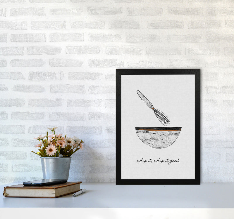Whip It Good Print By Orara Studio, Framed Kitchen Wall Art A3 White Frame