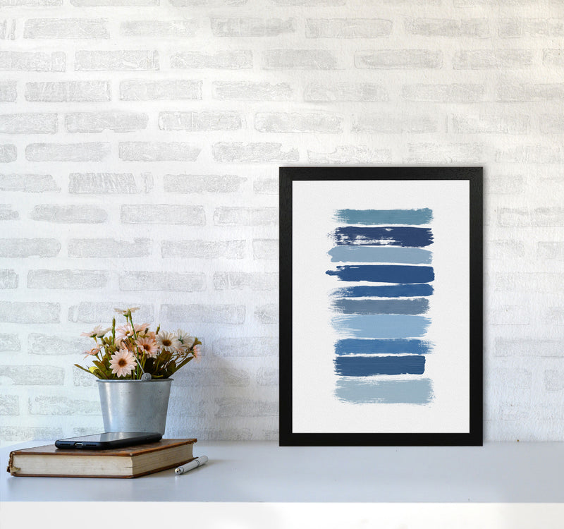 Ombre Blue Abstract Art Print by Orara Studio A3 White Frame