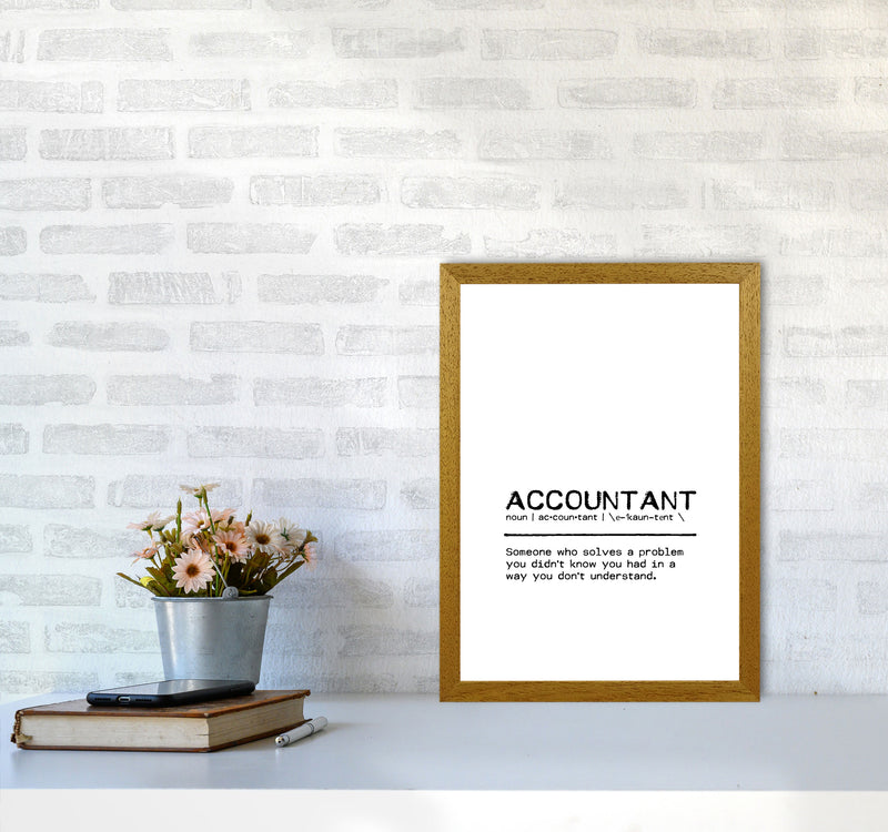 Accountant Solves Definition Quote Print By Orara Studio A3 Print Only