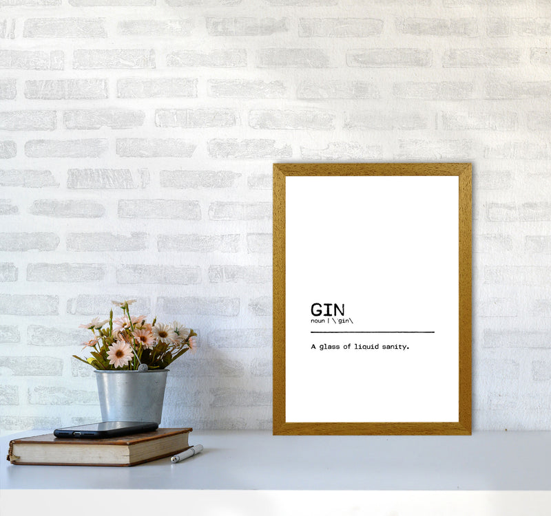 Gin Sanity Definition Quote Print By Orara Studio A3 Print Only