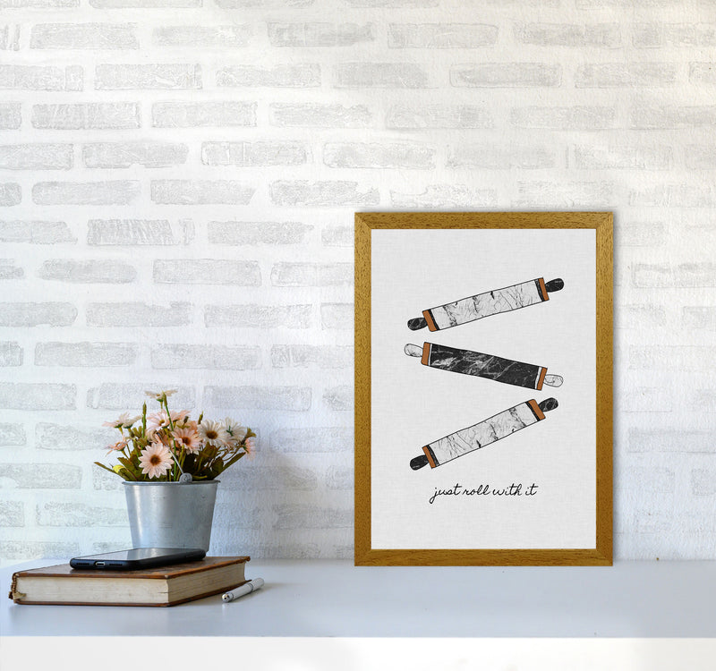 Just Roll With It Print By Orara Studio, Framed Kitchen Wall Art A3 Print Only