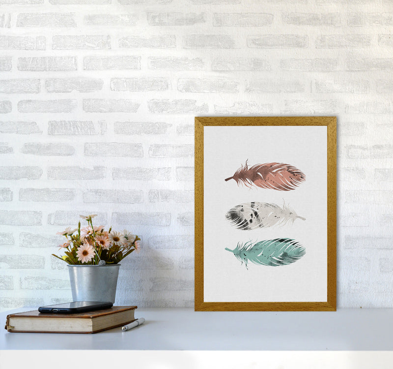 Pastel Feathers Print By Orara Studio, Framed Botanical & Nature Art Print A3 Print Only