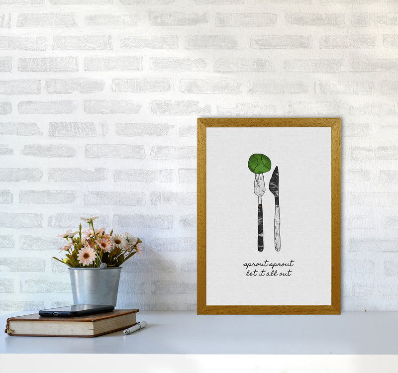 Sprout Sprout Print By Orara Studio, Framed Kitchen Wall Art A3 Print Only