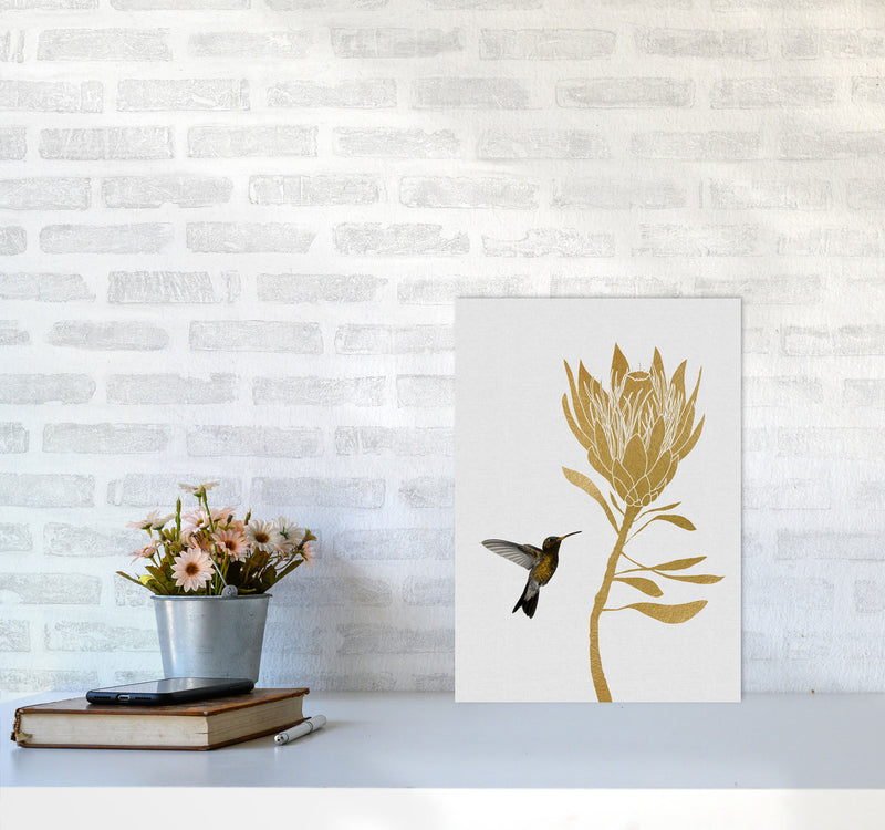Hummingbird & Flower I Print By Orara Studio A3 Black Frame