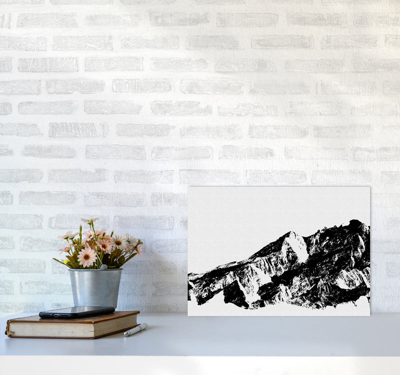 Mountains I Print By Orara Studio, Framed Botanical & Nature Art Print A3 Black Frame