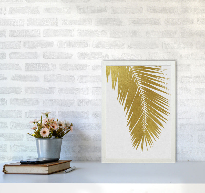 Palm Leaf Gold I Print By Orara Studio, Framed Botanical & Nature Art Print A3 Oak Frame