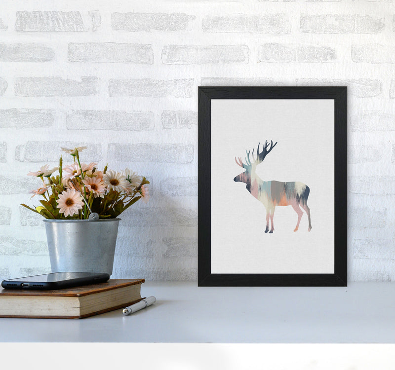 Pastel Moose Print By Orara Studio Animal Art Print A4 White Frame