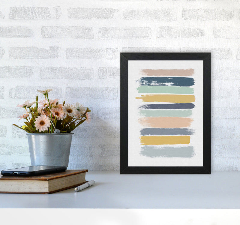 Pastel Stripes Print By Orara Studio A4 White Frame
