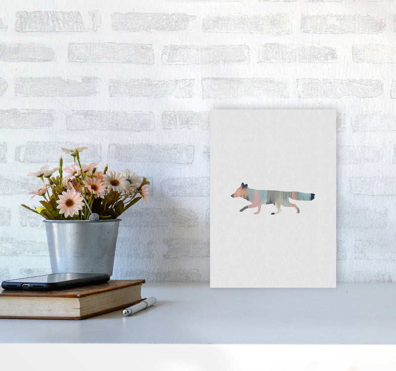 Pastel Fox Print By Orara Studio Animal Art Print A4 Black Frame