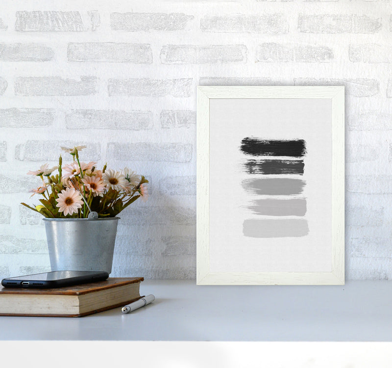 Black And White Stripes Print By Orara Studio A4 Oak Frame