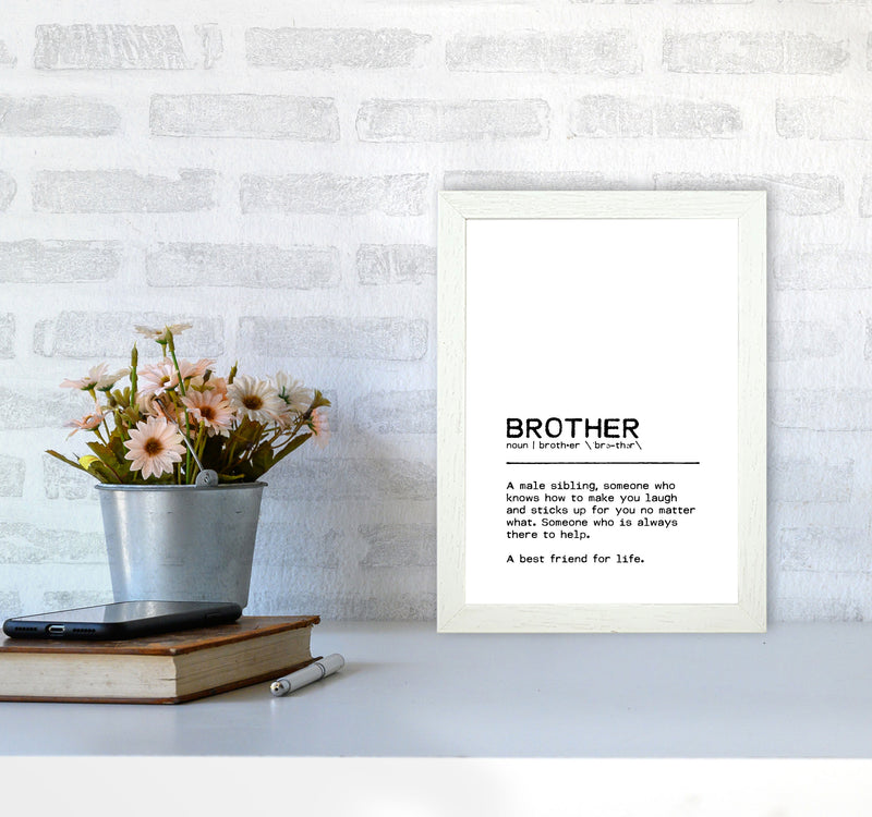 Brother Best Friend Definition Quote Print By Orara Studio A4 Oak Frame