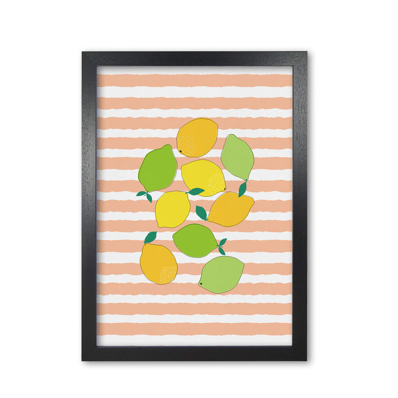 Citrus Crowd Print By Orara Studio, Framed Kitchen Wall Art Black Grain