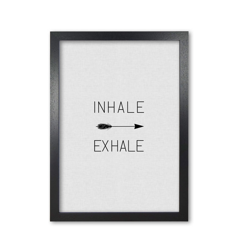 Inhale Exhale Arrow Quote Print By Orara Studio Black Grain