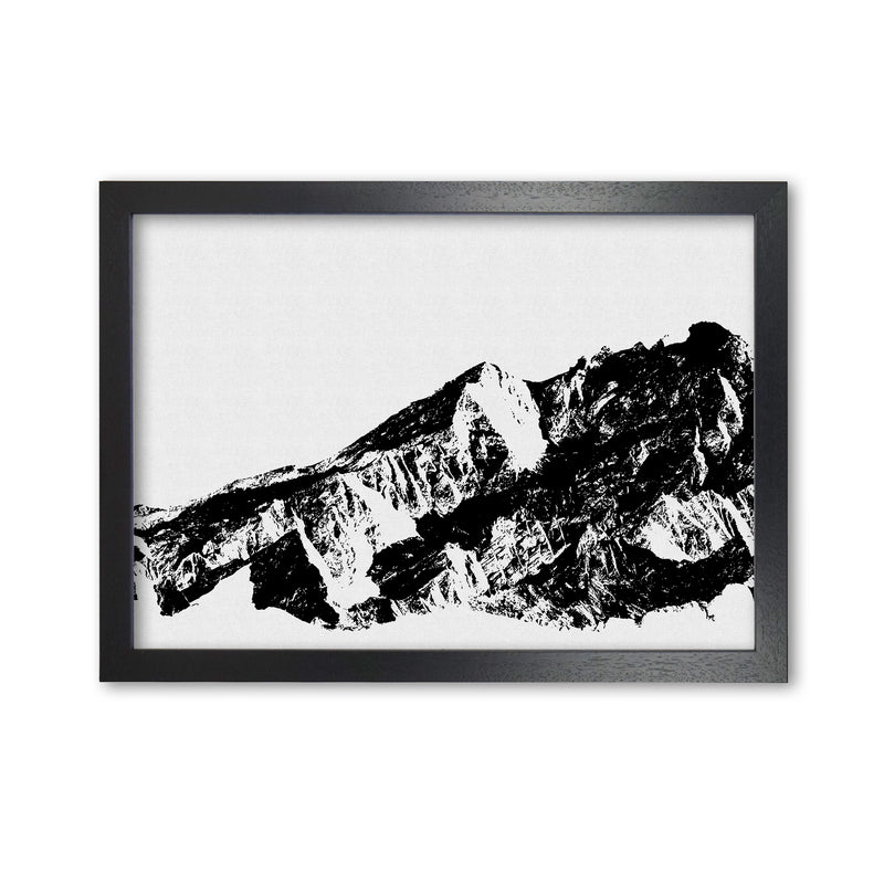 Mountains I Print By Orara Studio, Framed Botanical & Nature Art Print Black Grain