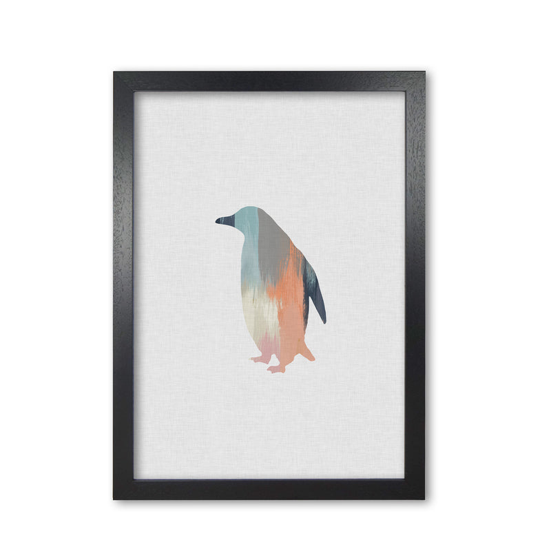 Pastel Penguin Print By Orara Studio Animal Art Print Black Grain