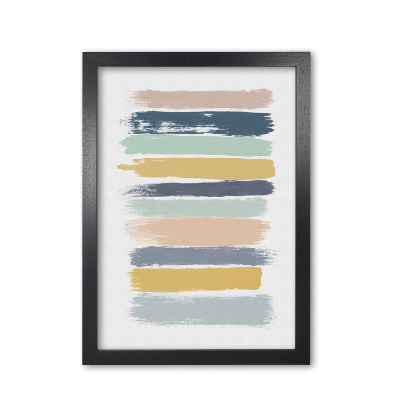 Pastel Stripes Print By Orara Studio Black Grain