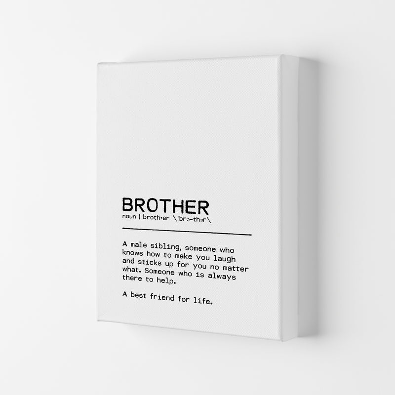 Brother Best Friend Definition Quote Print By Orara Studio Canvas