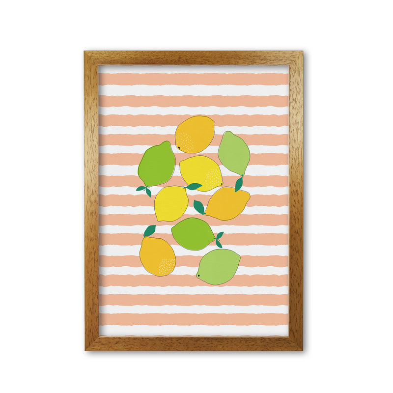 Citrus Crowd Print By Orara Studio, Framed Kitchen Wall Art Oak Grain