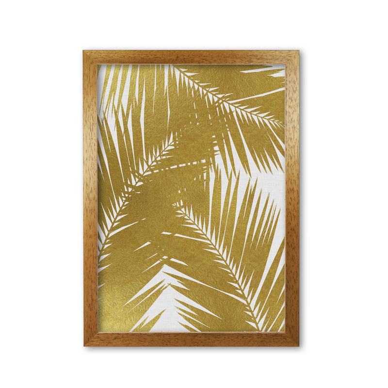 Palm Leaf Gold III Print By Orara Studio, Framed Botanical & Nature Art Print Oak Grain