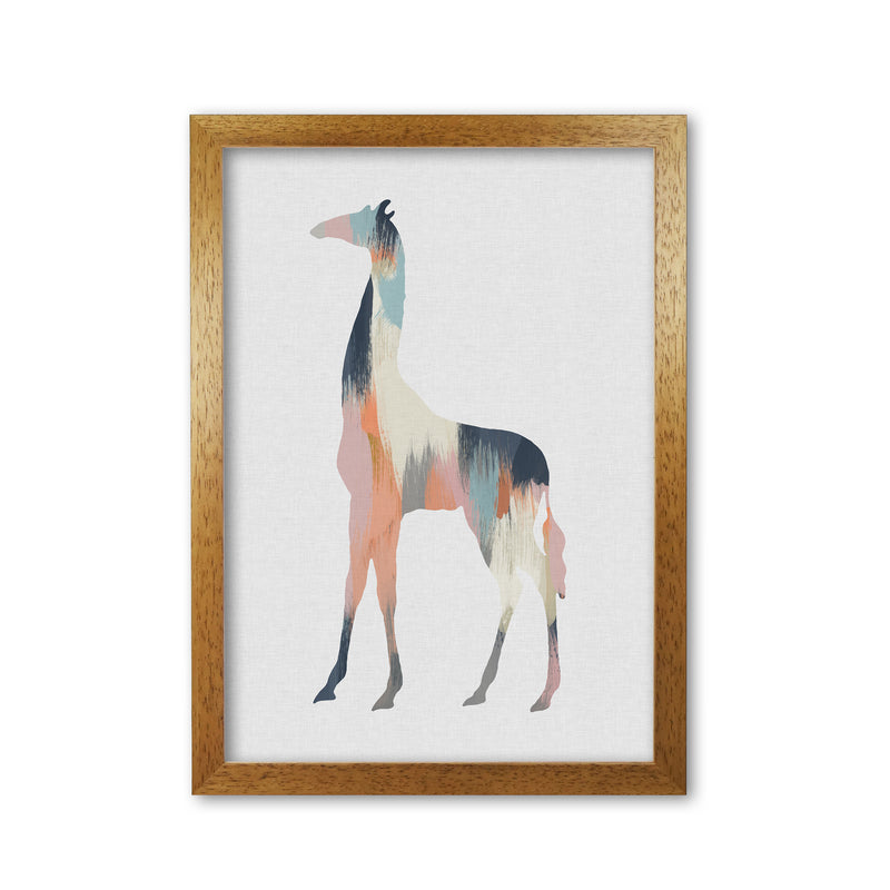 Pastel Giraffe Print By Orara Studio Animal Art Print Oak Grain