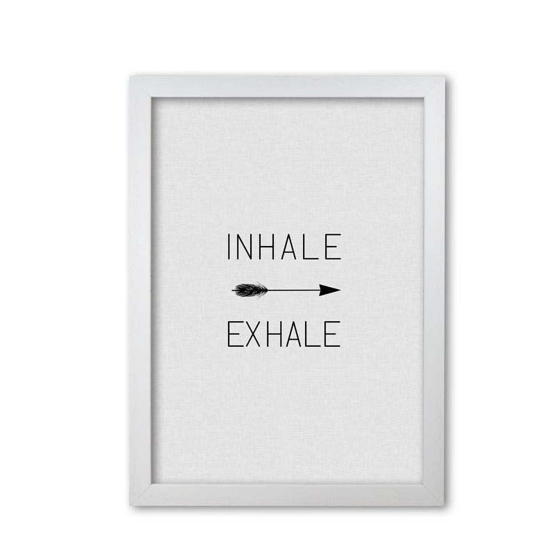 Inhale Exhale Arrow Quote Print By Orara Studio White Grain