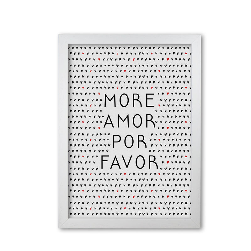 More Amor Black & White Love Quote Print By Orara Studio White Grain