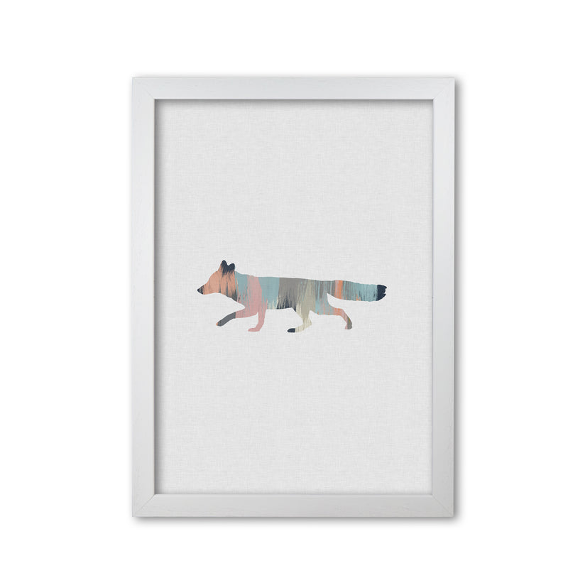 Pastel Fox Print By Orara Studio Animal Art Print White Grain