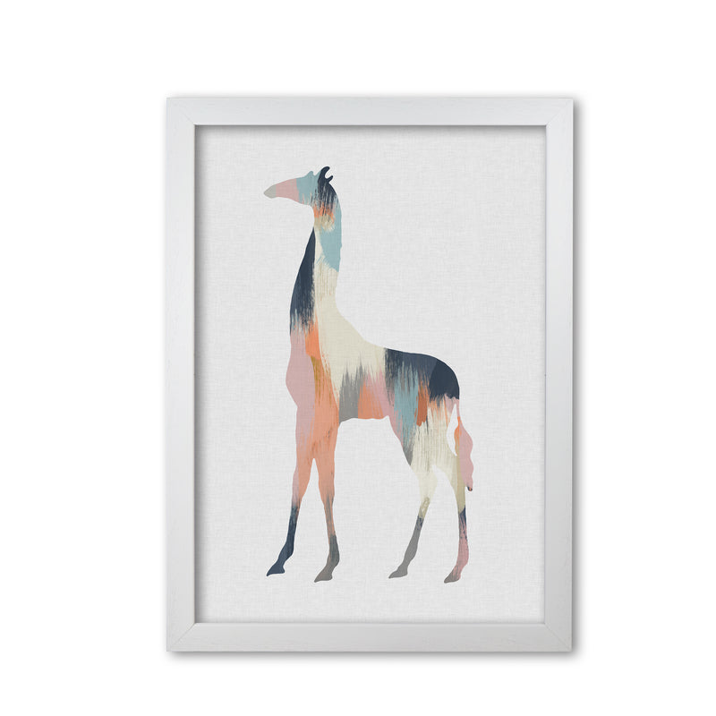 Pastel Giraffe Print By Orara Studio Animal Art Print White Grain