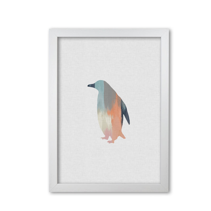 Pastel Penguin Print By Orara Studio Animal Art Print White Grain
