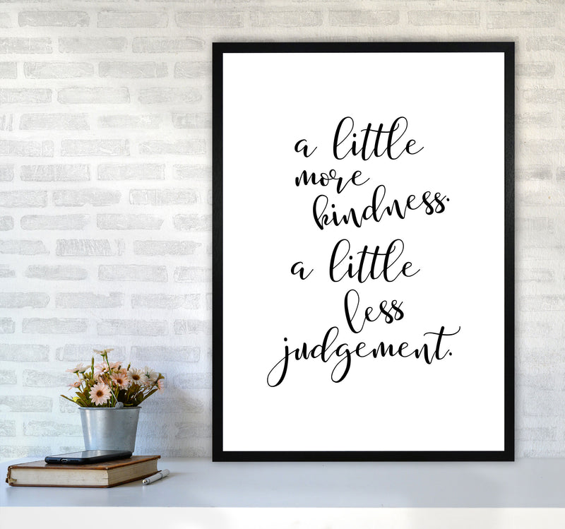 A Little More Kindness Framed Typography Wall Art Print A1 White Frame