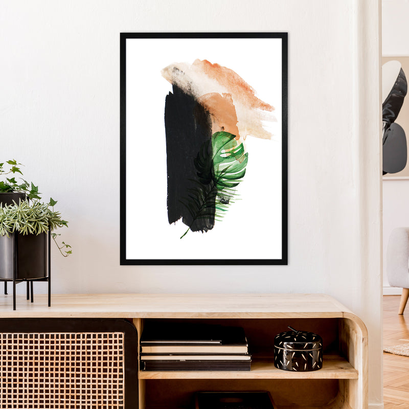 Exotic Abstract Strokes  Art Print by Pixy Paper A1 White Frame