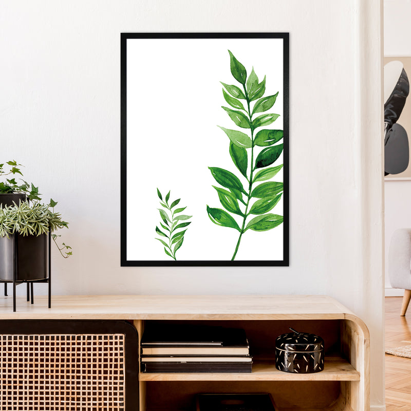 Side Leaf Exotic  Art Print by Pixy Paper A1 White Frame