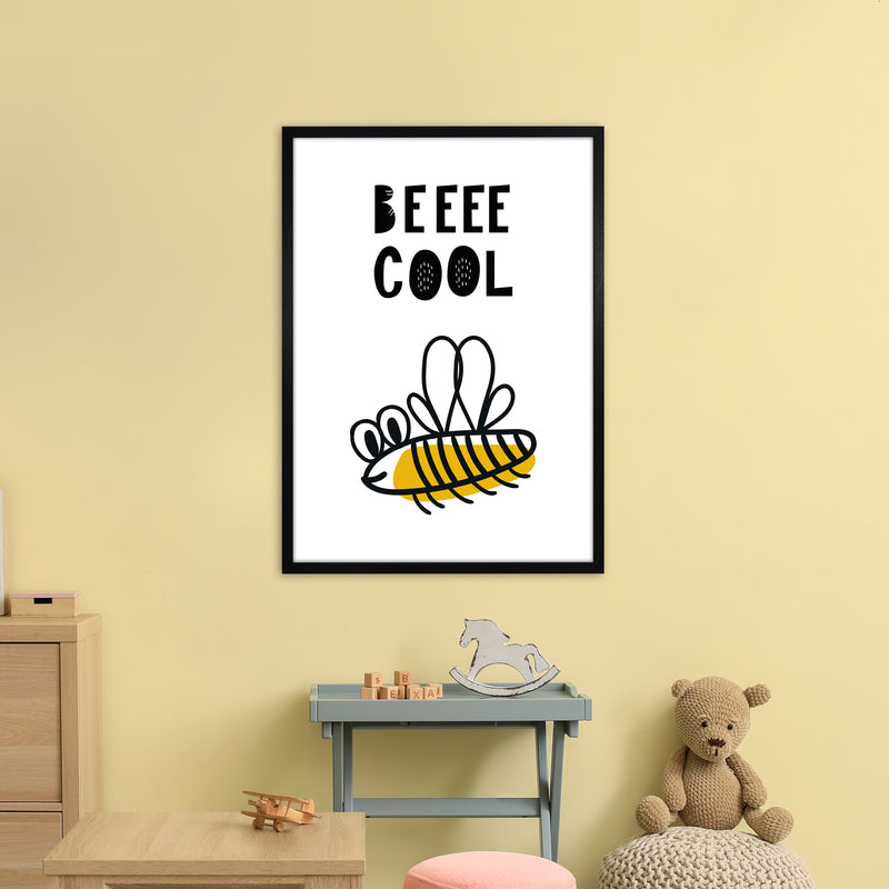 Bee Cool Pop  Art Print by Pixy Paper A1 White Frame