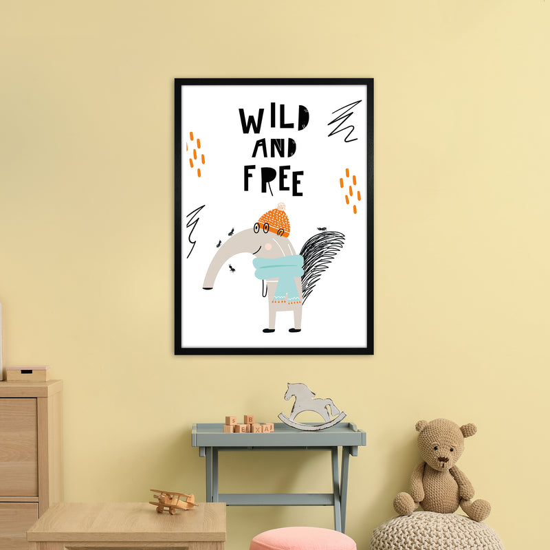 Wild And Free Animal Pop  Art Print by Pixy Paper A1 White Frame