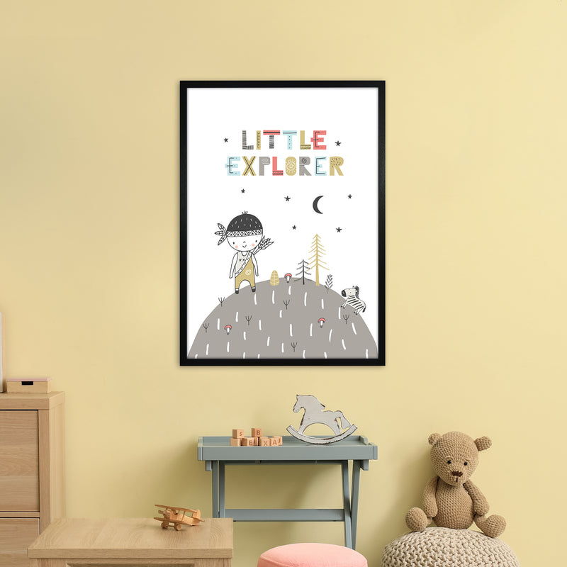 Little Explorer Hilltop  Art Print by Pixy Paper A1 White Frame