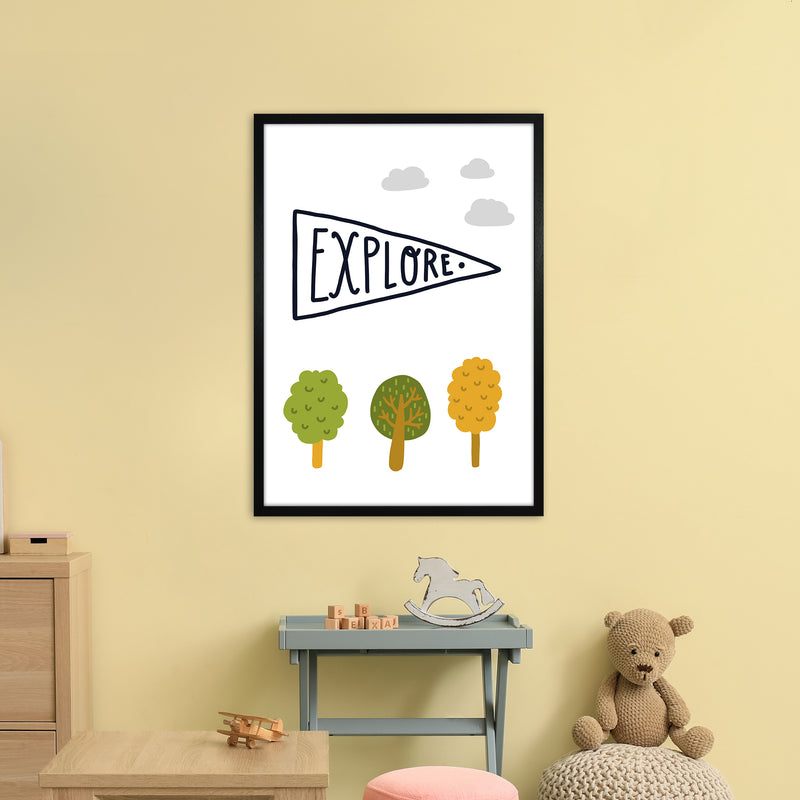 Little Explorer Sign  Art Print by Pixy Paper A1 White Frame